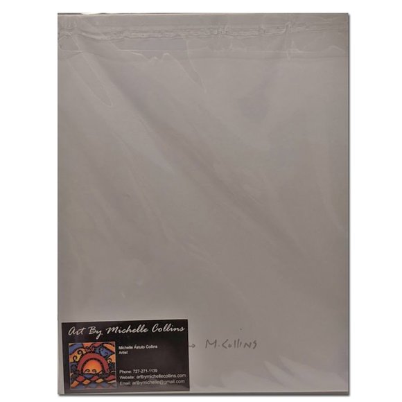 Blue Matted Abstract Art Print Hard Time Artist Signed - Picture 2 of 8